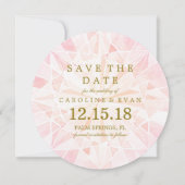 Rosa Diamantenhochzeit speichert das Datum Save The Date (Rückseite)