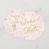Rosa Diamantenhochzeit speichert das Datum Save The Date (Vorne/Hinten)