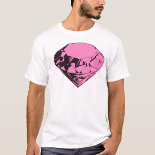 Rosa Diamantsilkscreen-Entwurf T-Shirt