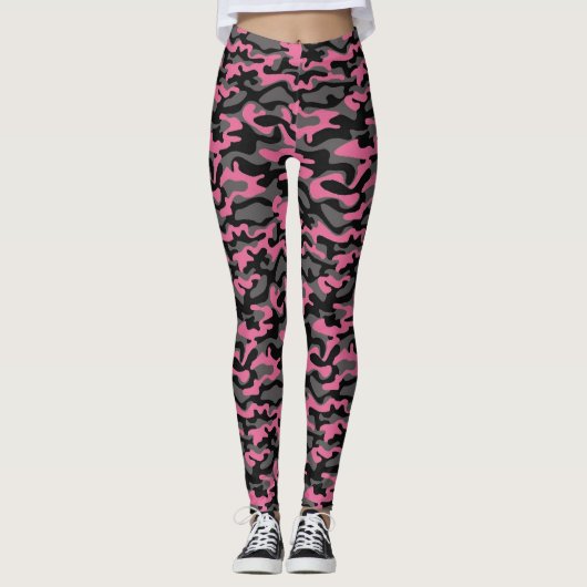 Rosa/die Leggings der grauen Tarnungs-Frauen (Vorderseite)