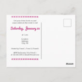 Rosa die letzte Einladung der Braut Postkarte (Rückseite)