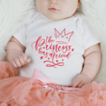 Rosa Die Prinzessin hat einen Baby-Bodysuit gefund