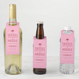 Rosa die Tassel war den problematischen Abschluss  Flaschenanhänger