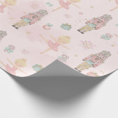 Rosa: Die weiße Weihnachtsblase Geschenkpapier (Ecke)