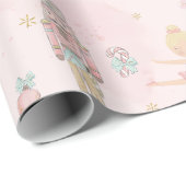 Rosa: Die weiße Weihnachtsblase Geschenkpapier (Rolleneckpunkt)