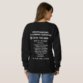 Rosa Dienstmädchen-Reinigungsservice-Uniform Sweatshirt (Schwarz voll)