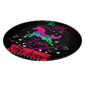 Rosa dieses Mädchen Liebe ihr Pferd Schneidebrett (Ecke)