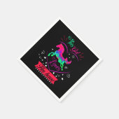 Rosa dieses Mädchen Liebe ihr Pferd Serviette (Ecke)