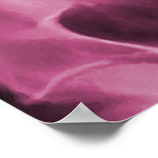 Rosa digitale Röntgenkunst Poster (Ecke)