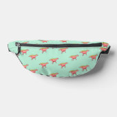 Rosa Dinosaurier auf blau Bauchtasche (Ablage )