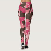 Rosa Dinosaurier Camouflage-Leggings Leggings (Rückseite)