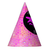 Rosa Dinosaurier Hide Happy Birthday! Partyhütchen (Links)