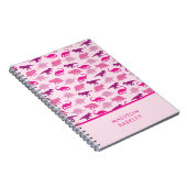 Rosa Dinosaurier Niedliche Kid's Notizblock (Rechte Seite)