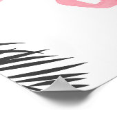 Rosa Dinosaurier: Niedliches Kindermuster. Poster (Ecke)