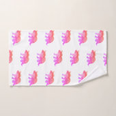 Rosa Dinosaurier Triceratops Badetuch Set (Handtuch)
