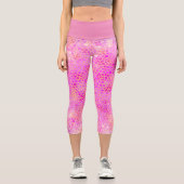 Rosa Dinosaurier verborgen Capri Leggings (Vorderseite)