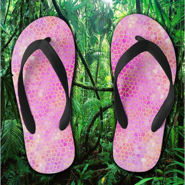 Rosa Dinosaurier verborgen Kinderbadesandalen (Pink Dinosaur Hide Kids Flip Flops)