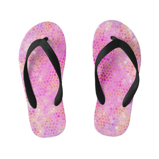 Rosa Dinosaurier verborgen Kinderbadesandalen (Fußbett)