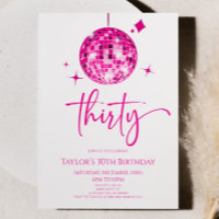 Rosa Disco Ball 30. Geburtstag Party