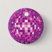 Rosa Disco Ball Button (Vorderseite)