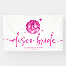 Rosa Disco Ball Disco Bridge Brautparty Banner