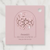 Rosa Disco Boogie Brautparty Geschenkanhänger (Rückseite)