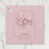 Rosa Disco Boogie Brautparty Geschenkanhänger (Vorderseite)