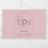 Rosa Disco Boogie Brautparty Schaumweinetikett (Einzelnes Label)