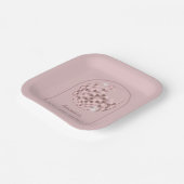 Rosa Disco Boogie Kinderdusche Pappteller (Gewinkelt)