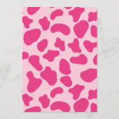 Rosa Disco Cowgirl Retro Wedding Menu Cards Menükarte (Rückseite)