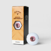 Rosa Disco-Kugel Golfball (Verpackungen)