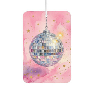 Rosa Disco-Kugel-Luftverbesserer. Autolufterfrischer