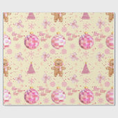 Rosa Disco-Kugel-Weihnachtspapier Geschenkpapier (Flach)