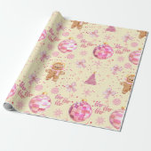 Rosa Disco-Kugel-Weihnachtspapier Geschenkpapier (Ungerollt)