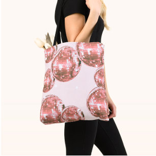 Rosa Disco-Kugeln, Retro-Glamour, Mädchenhaftes Äs Tasche