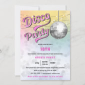 Rosa Disco Party Geburtstag Einladung (Vorderseite)