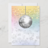 Rosa Disco Party Geburtstag Einladung (Rückseite)