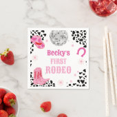 Rosa Disco Rodeo Wild West Girl Serviette (Beispiel)