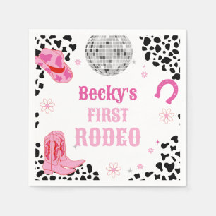 Rosa Disco Rodeo Wild West Girl Serviette