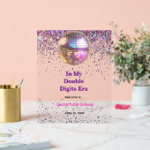 Rosa Disco-Trend in meiner Double-Digits-Ära Gebur Acrylschild (Hochzeit)