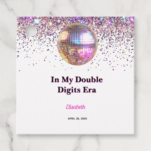Rosa Disco-Trend in meiner Double-Digits-Ära Gebur Geschenkanhänger (Vorderseite)