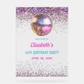 Rosa Disco-Trendy in meinen zweistelligen Ära zum  Acrylschild (Vorderseite)