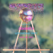 Rosa Disco-Trendy in meinen zweistelligen Ära zum Acrylschild (Neutral)