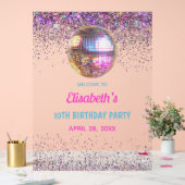 Rosa Disco-Trendy in meinen zweistelligen Ära zum  Acrylschild (Hochzeit)