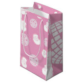 Rosa Disco-Weihnachtsmann Kleine Geschenktüte (Vorderseite Schrägansicht)