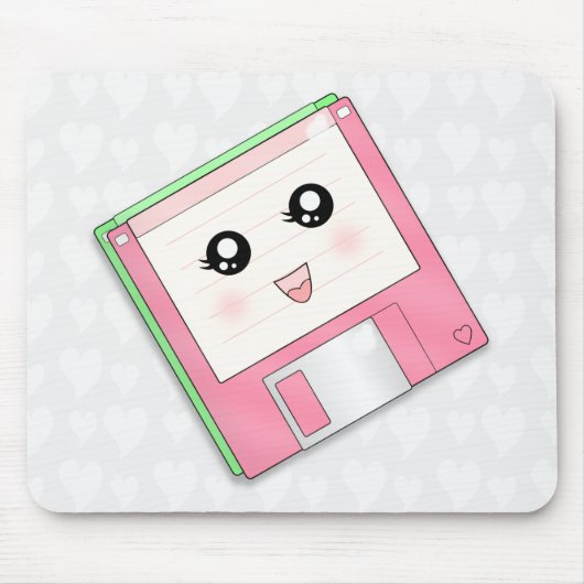 Rosa Diskette Mousepad (Vorne)
