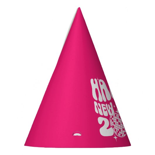 Rosa Disko Neues Jahr Partyhütchen (Links)
