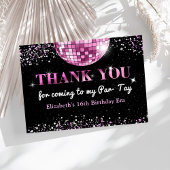 Rosa Diskothek Ball Eras Geburtstag Dankeskarte