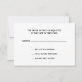 Rosa Diskothek Ball UAWG RSVP Karte (Rückseite)