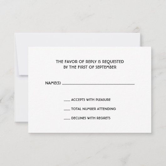 Rosa Diskothek Ball UAWG RSVP Karte (Rückseite)